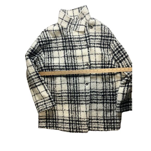 Peruvian Connection Elliott Coat Boucle Plaid Alpaca Wool Blend Size L NWT - Picture 8 of 11